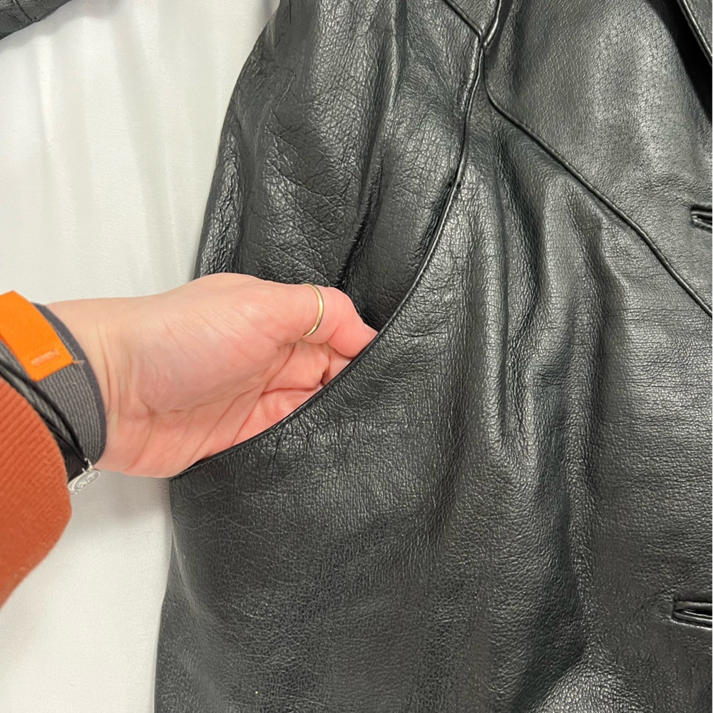 Vintage Leather Trench Coat‎ - Picture 7 of 13